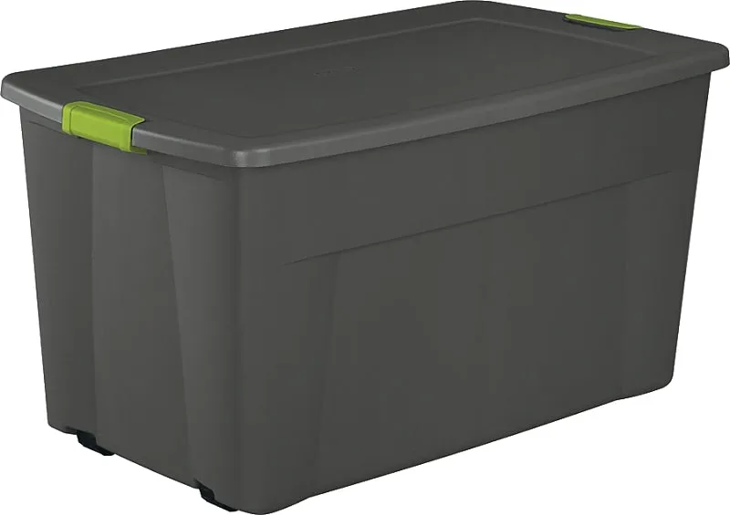 Sterilite 19483V04 Wheeled Tote, Plastic, Gray, 36-5/8 in L, 21 in W, 19-1/2 in H :EA: QUANTITY: 4