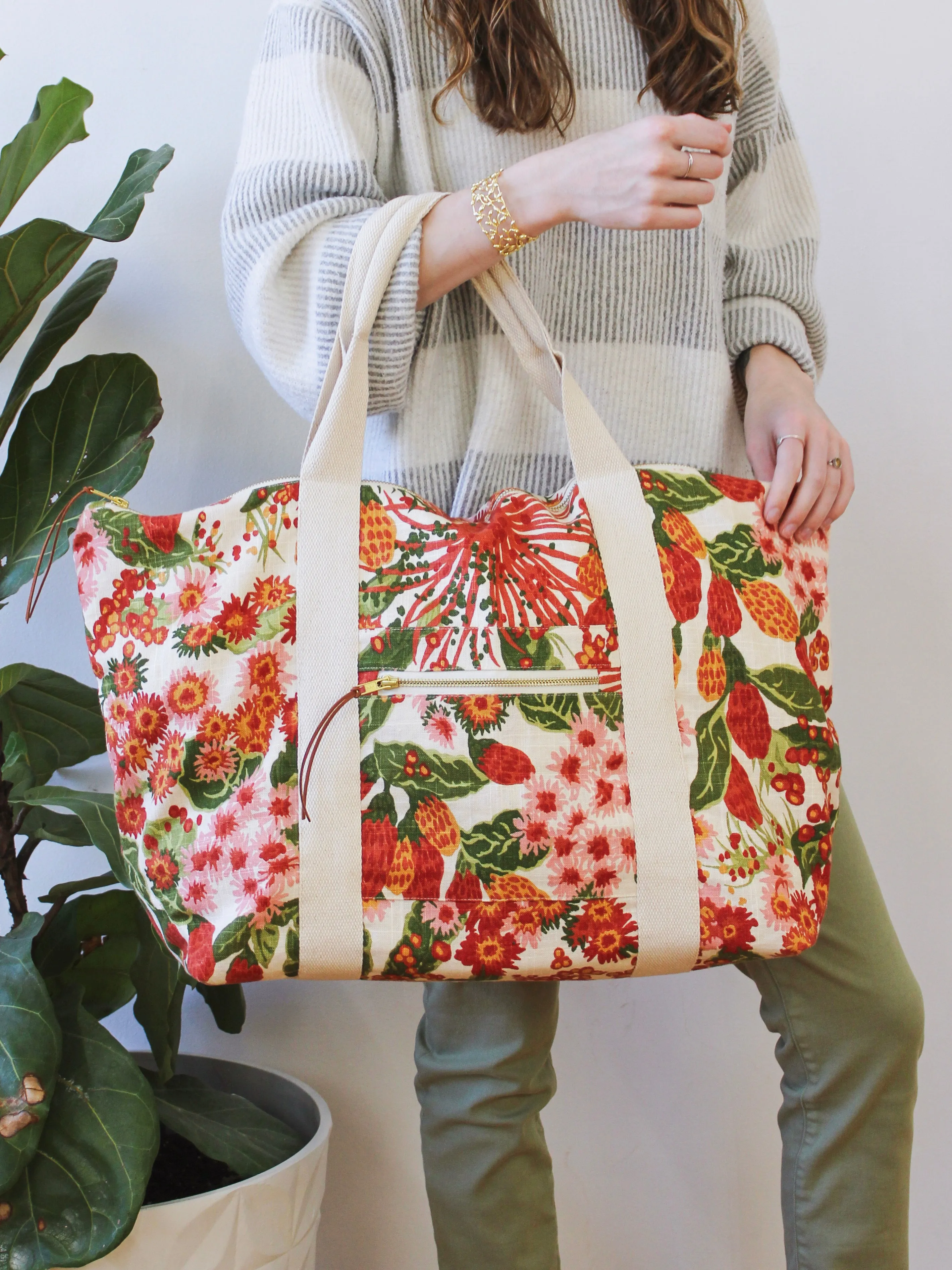 Strawberry Flora Carry On Travel Bag