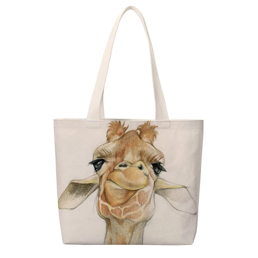 [TUS-650] Giraffe Portrait Totes