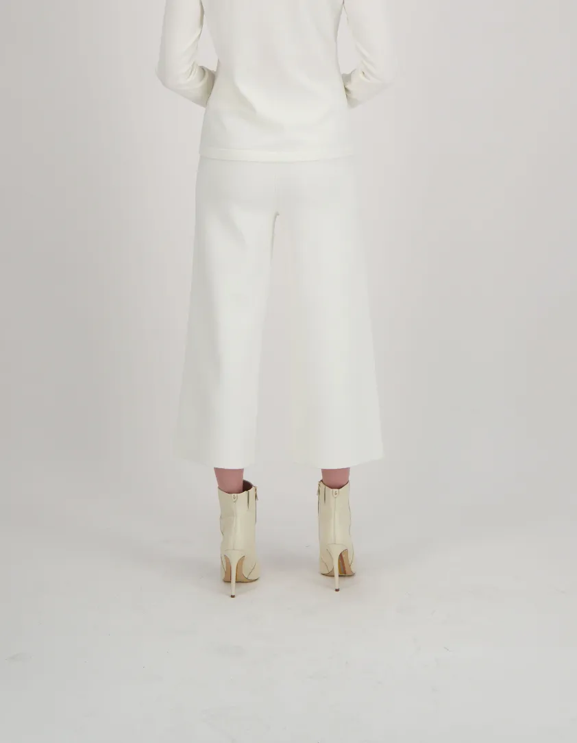 Wide Leg Patch Pocket Knit Pant