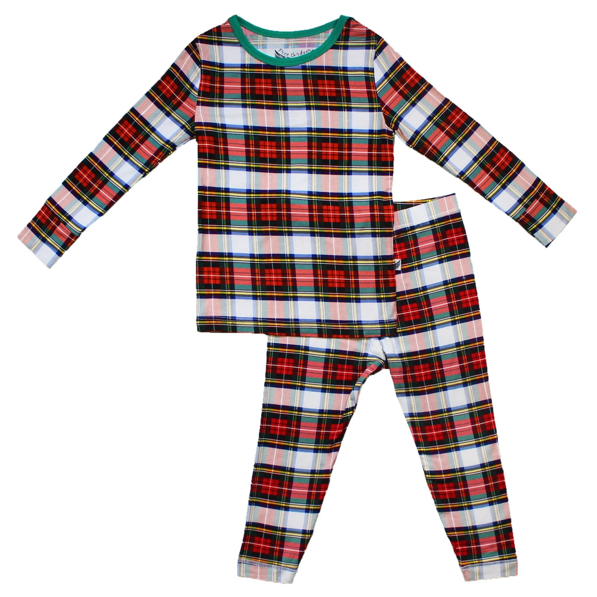 Winter Holiday Plaid Long Sleeve Pajama Set (6M-12Y)