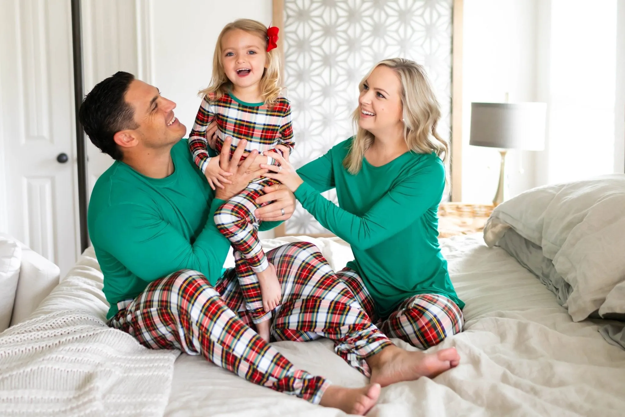 Winter Holiday Plaid Long Sleeve Pajama Set (6M-12Y)