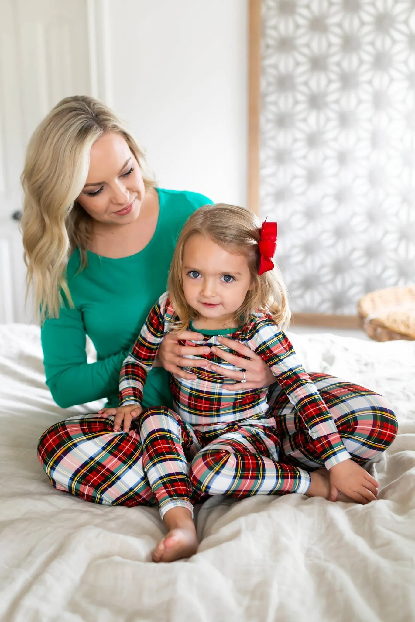 Winter Holiday Plaid Long Sleeve Pajama Set (6M-12Y)