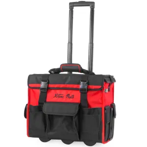 XtremepowerUS 18" Rolling Portable Tool Bag with wheels Storage Organizer Tote